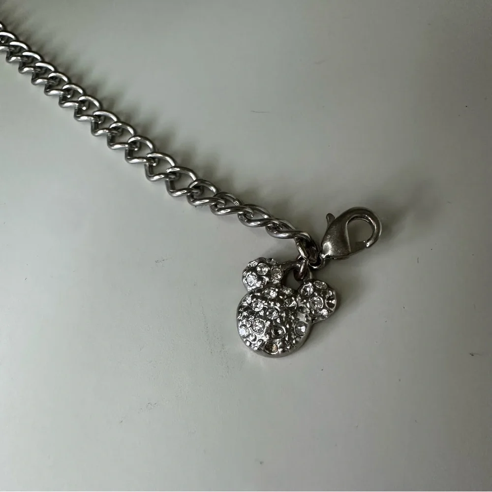Disney Charm Bracelet Silver-Tone w Piglet Mickey Friends